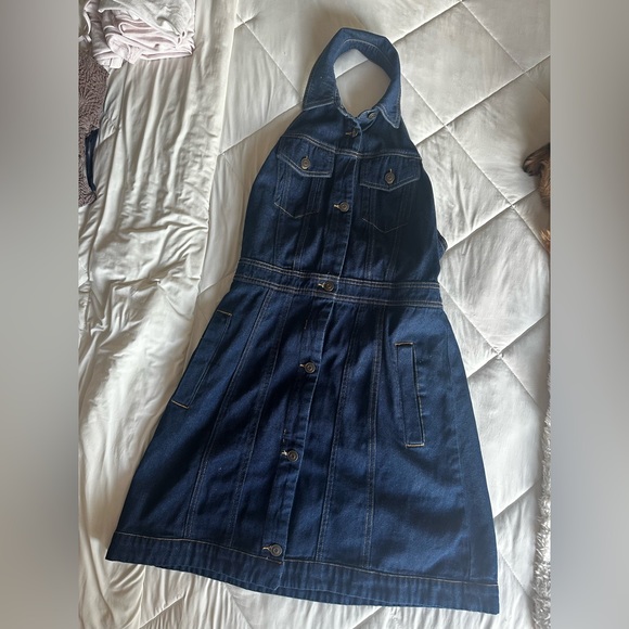 Dark Wash Denim Dress - Picture 1 of 7